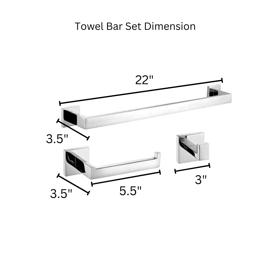 bathroom towel bar dimension