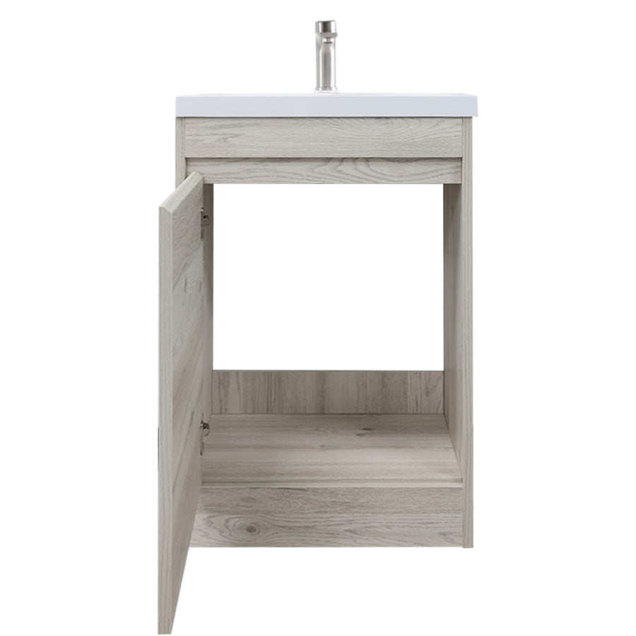 20" Powder Room Bathroom Vanity With Single Sink and Storage