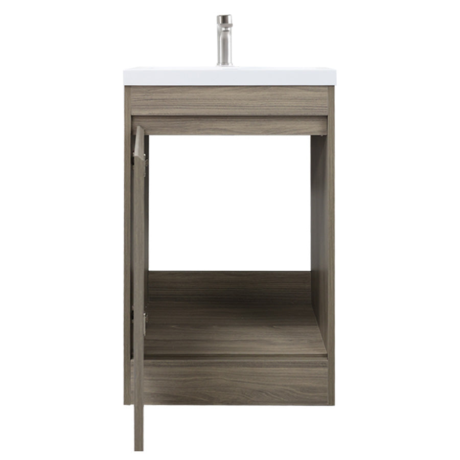 20" Powder Room Bathroom Vanity With Single Sink and Storage