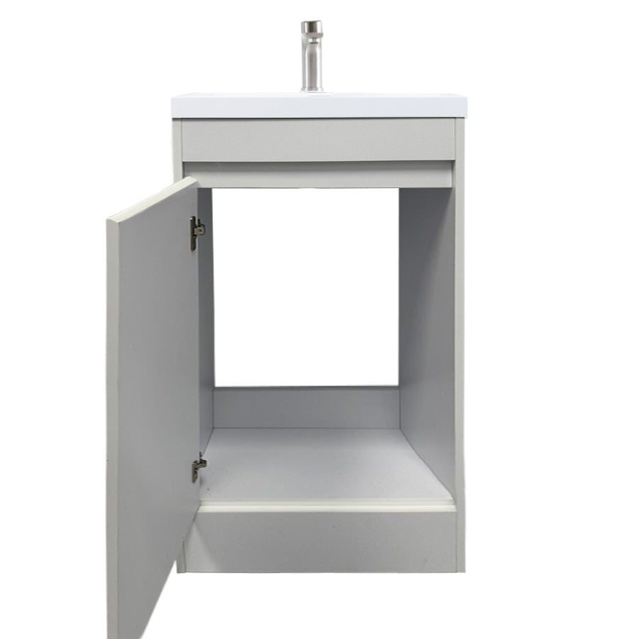 20" Powder Room Bathroom Vanity With Single Sink and Storage