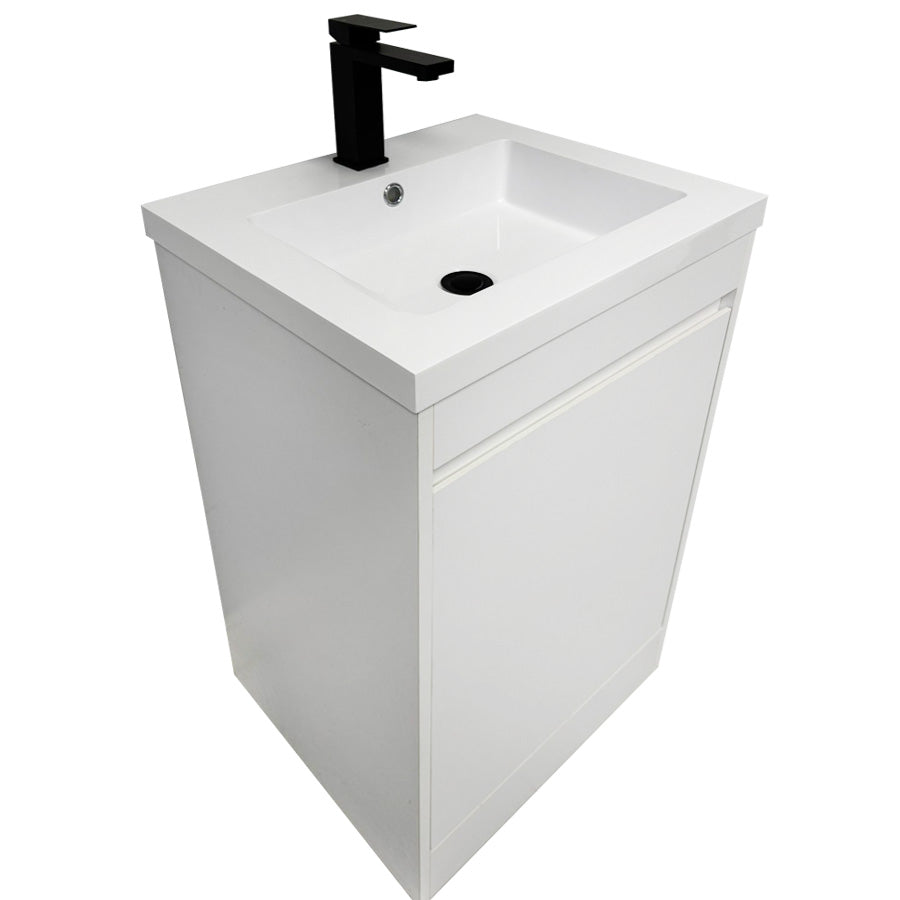 20" Powder Room Bathroom Vanity With Single Sink and Storage