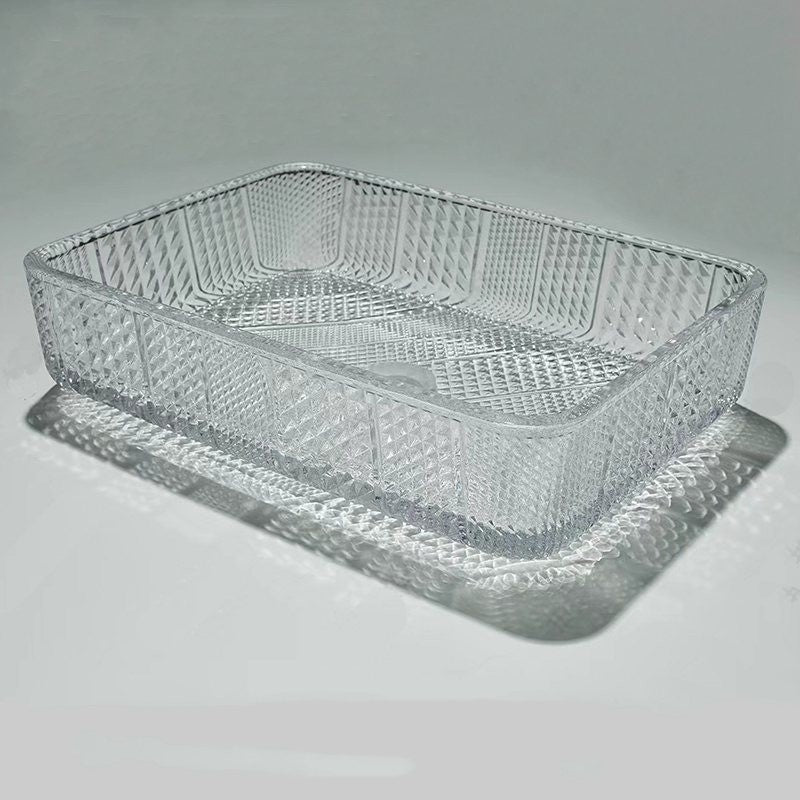 Rectangular Glass Wash Basin Table Top Crystal Clear 227CL