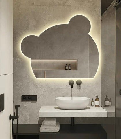 Pure Bath Anti-Foggy LED Bear Frameless Mirror 28"x32"