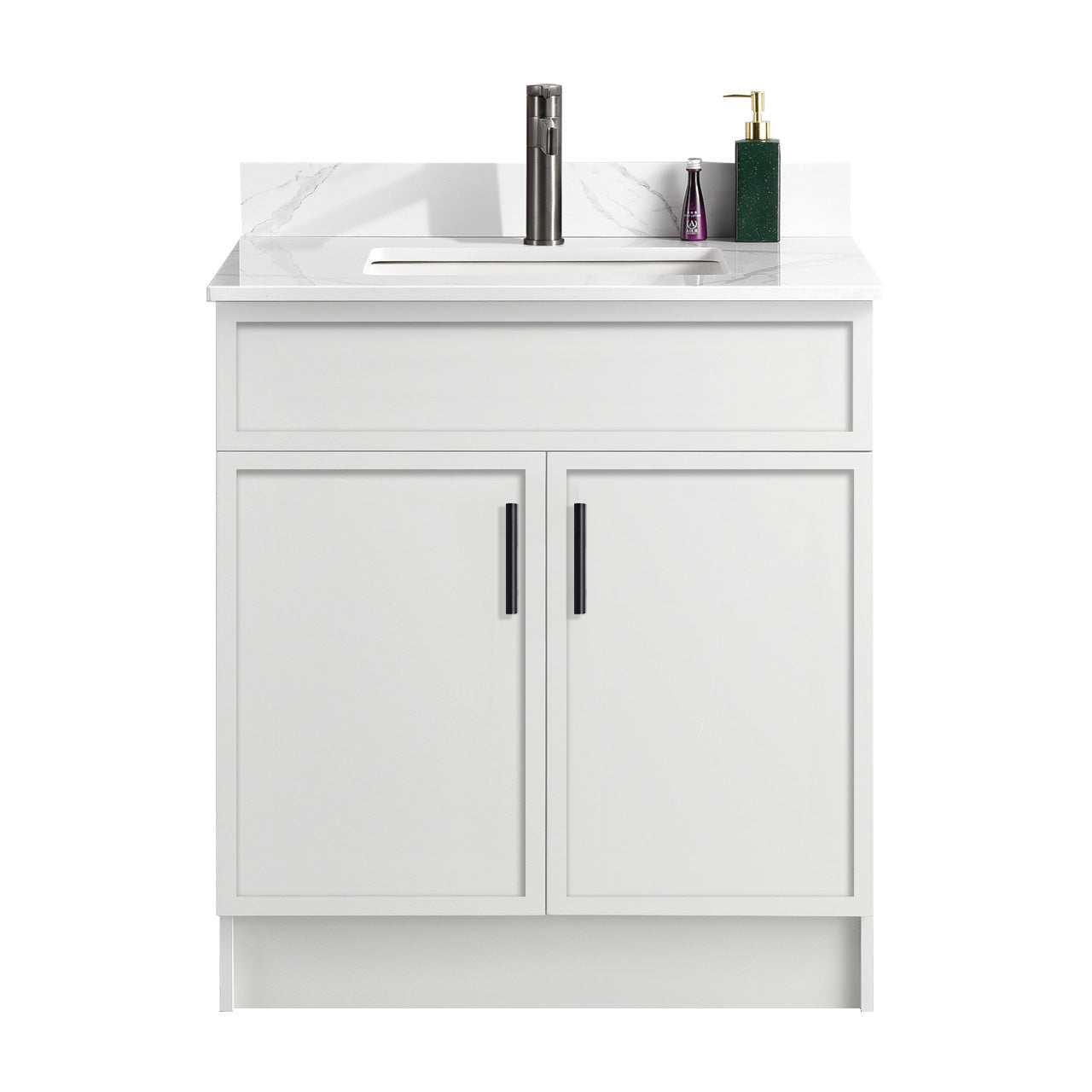 30″ Bathroom Vanity (HDF). Double Doors. Slim Shaker. Free Standing