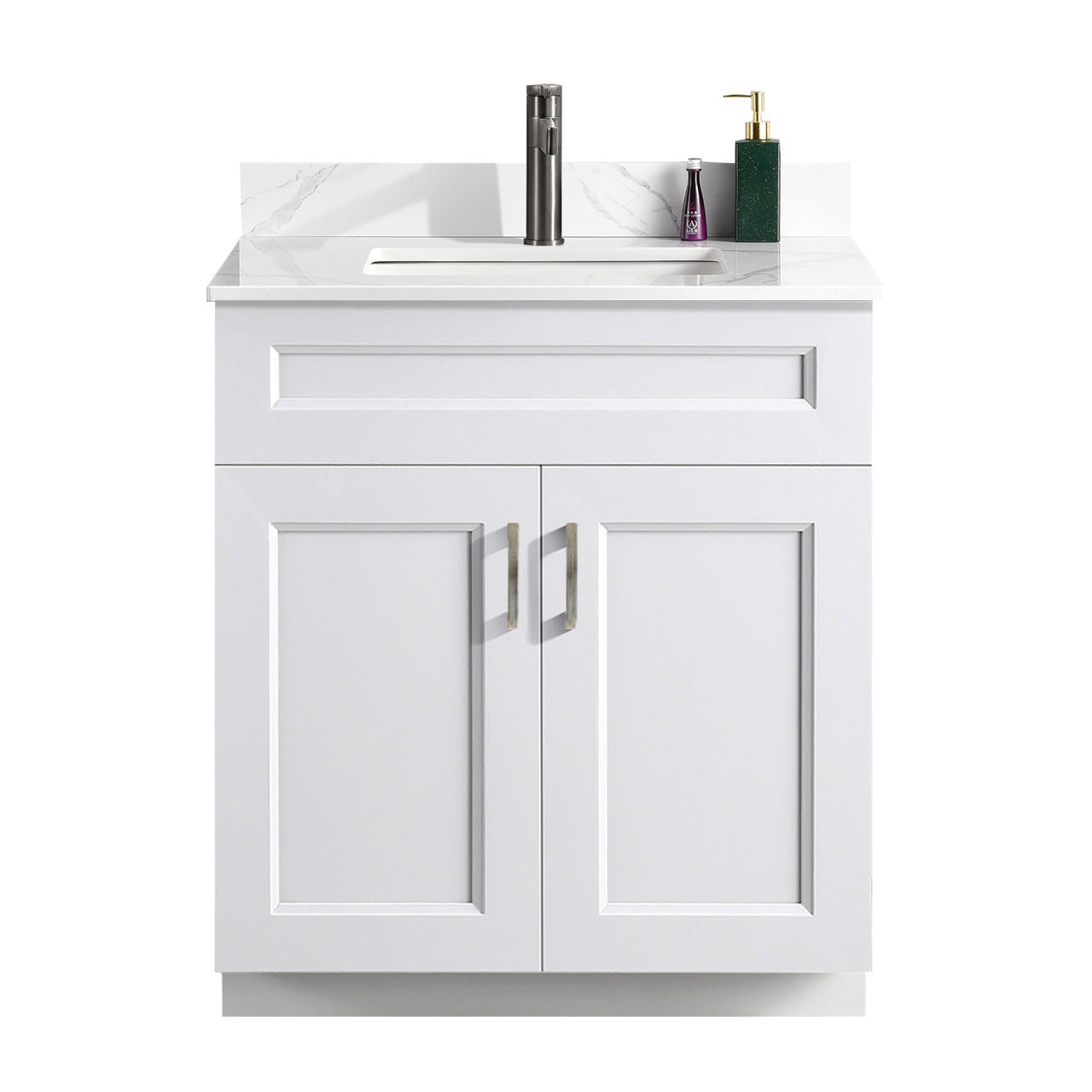 30″ Bathroom Vanity (Pinewood). Double Doors. Free Standing