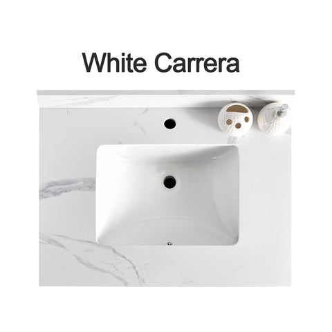 Countertop 31" x 22.5" White Carrera