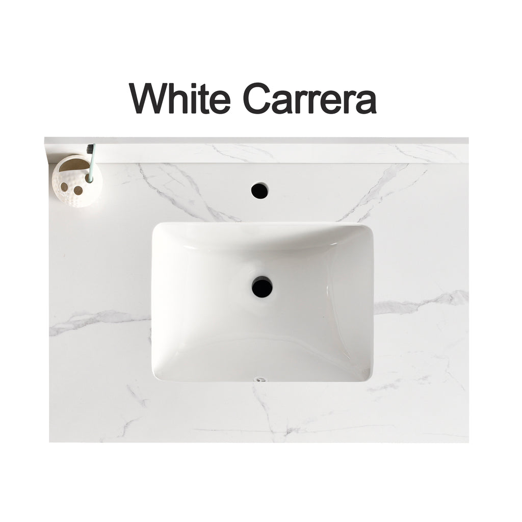 Countertop 43" x 22.5" White Carrera