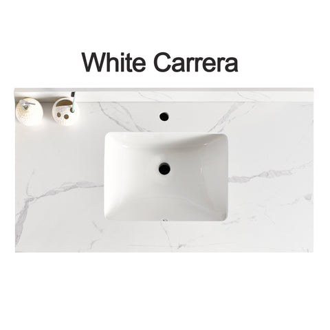 Countertop 49" x 22.5" White Carrera