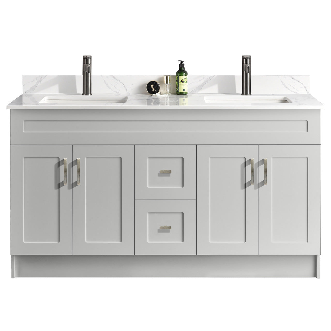 60″ Bathroom Vanity (HDF). Double Sink. Free Standing