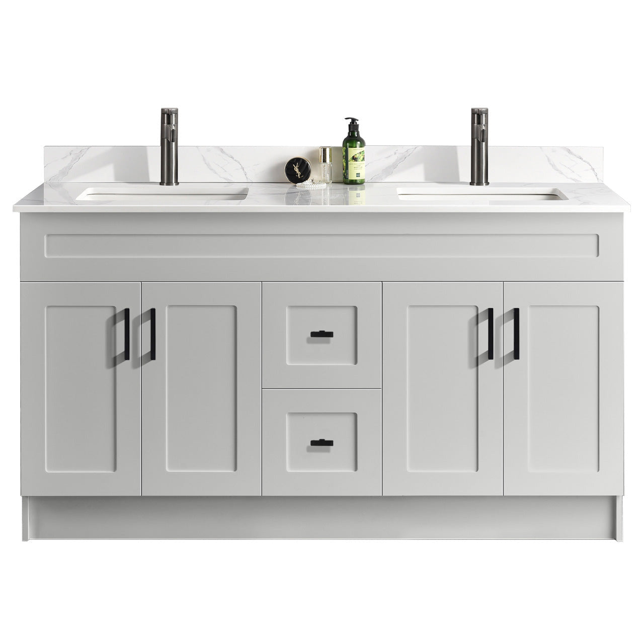 60″ Bathroom Vanity (HDF). Double Sink. Free Standing