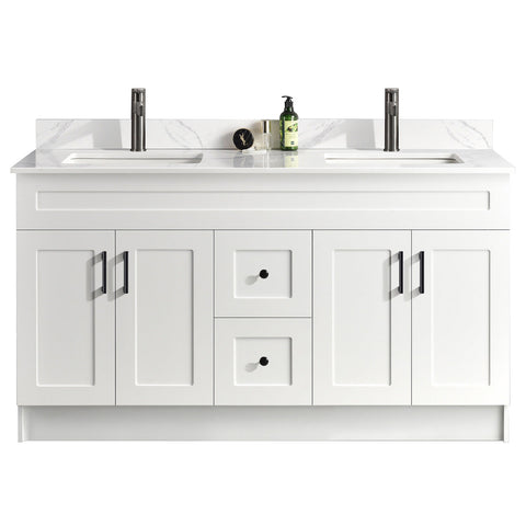 60″ Bathroom Vanity (HDF). Double Sink. Free Standing