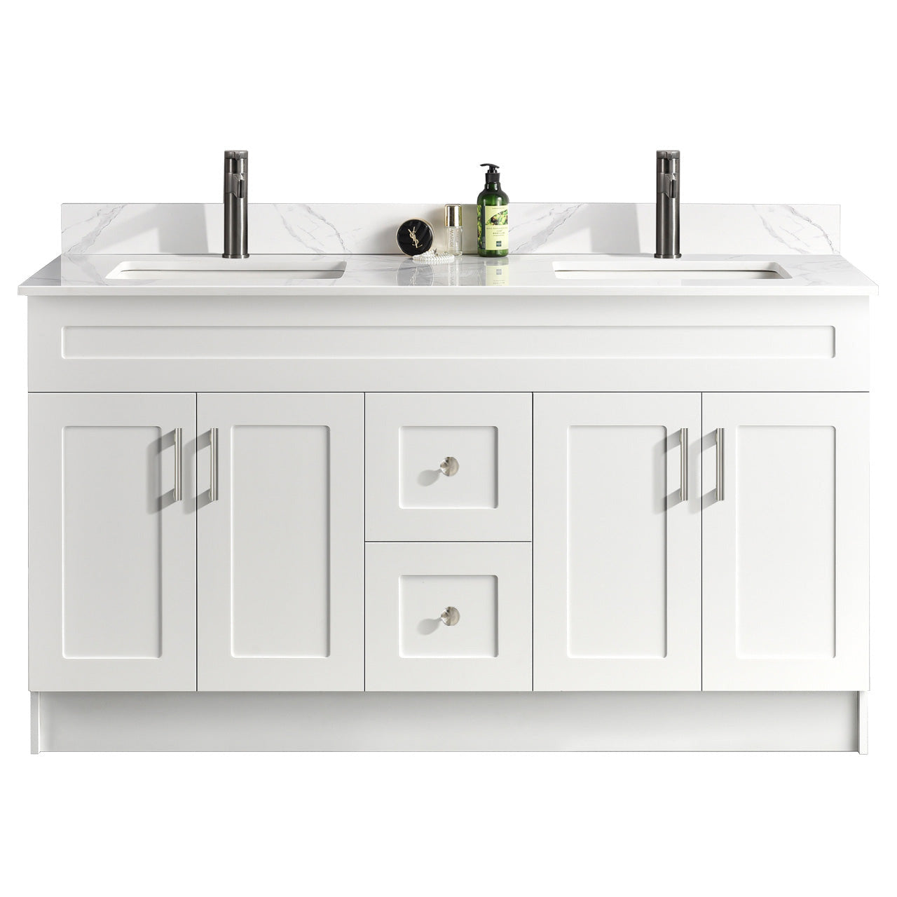 60″ Bathroom Vanity (HDF). Double Sink. Free Standing