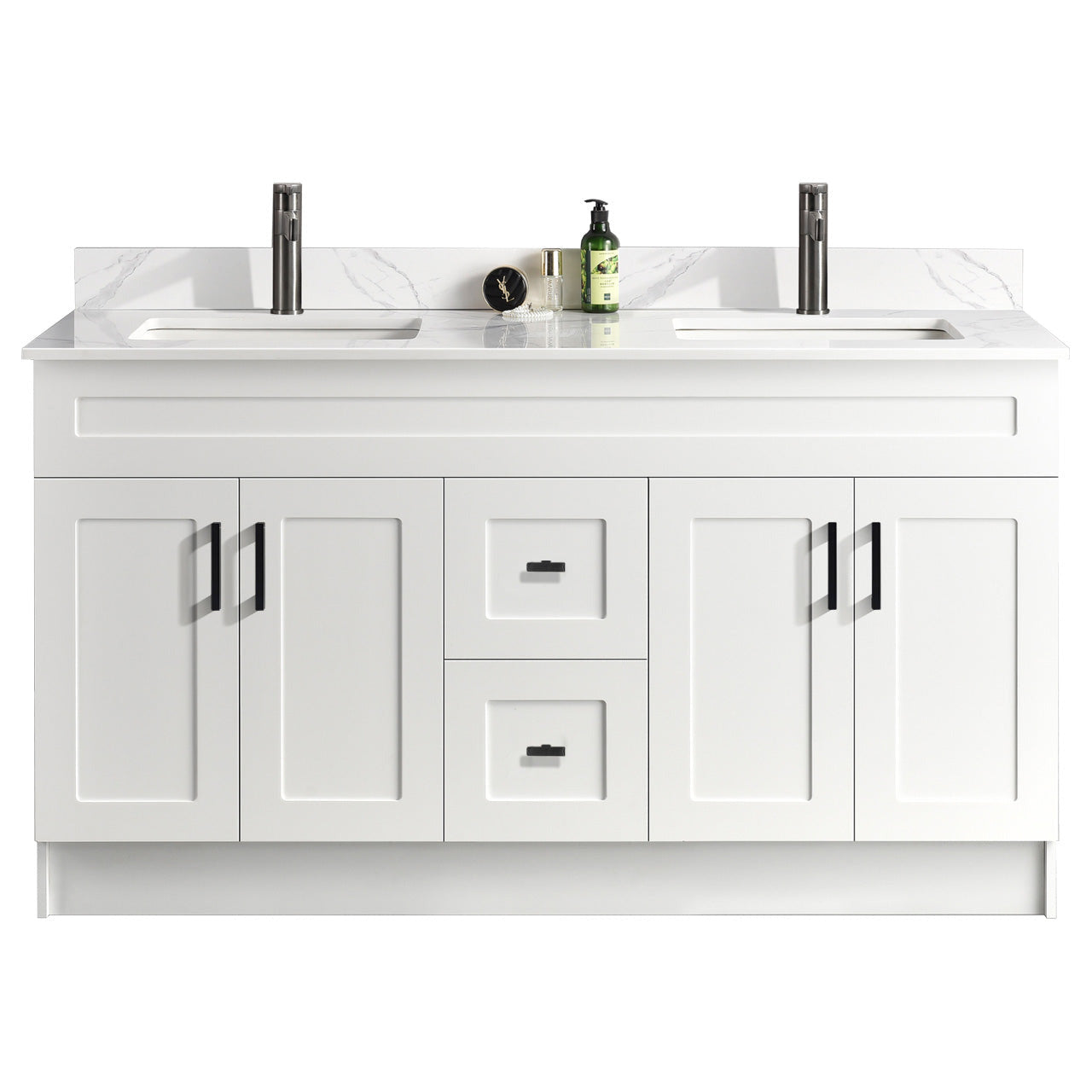 60″ Bathroom Vanity (HDF). Double Sink. Free Standing