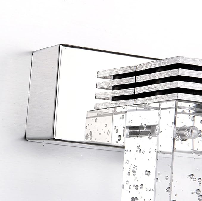 3-Light Cube Glass LED Wall Fixture – Chrome Finish HT-5193