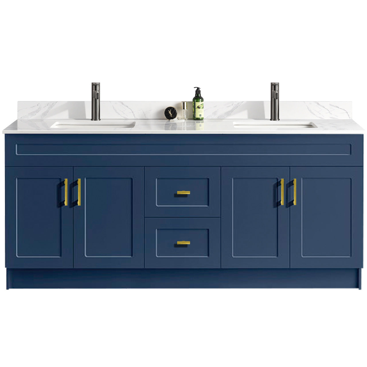 72″ Bathroom Vanity (HDF). Double Sink. Free Standing