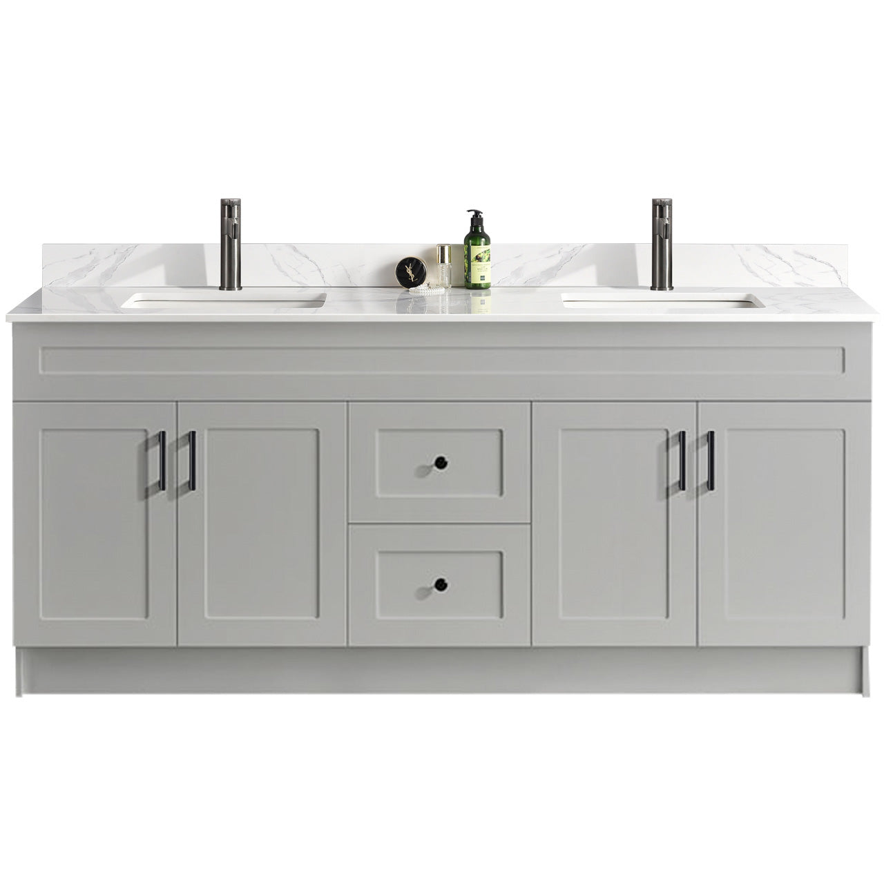 72″ Bathroom Vanity (HDF). Double Sink. Free Standing