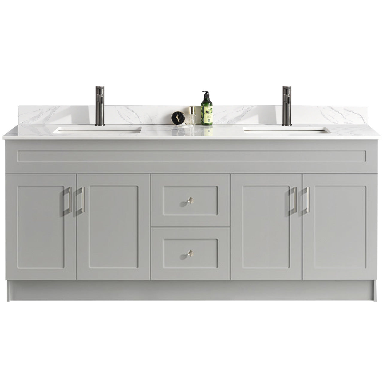 72″ Bathroom Vanity (HDF). Double Sink. Free Standing