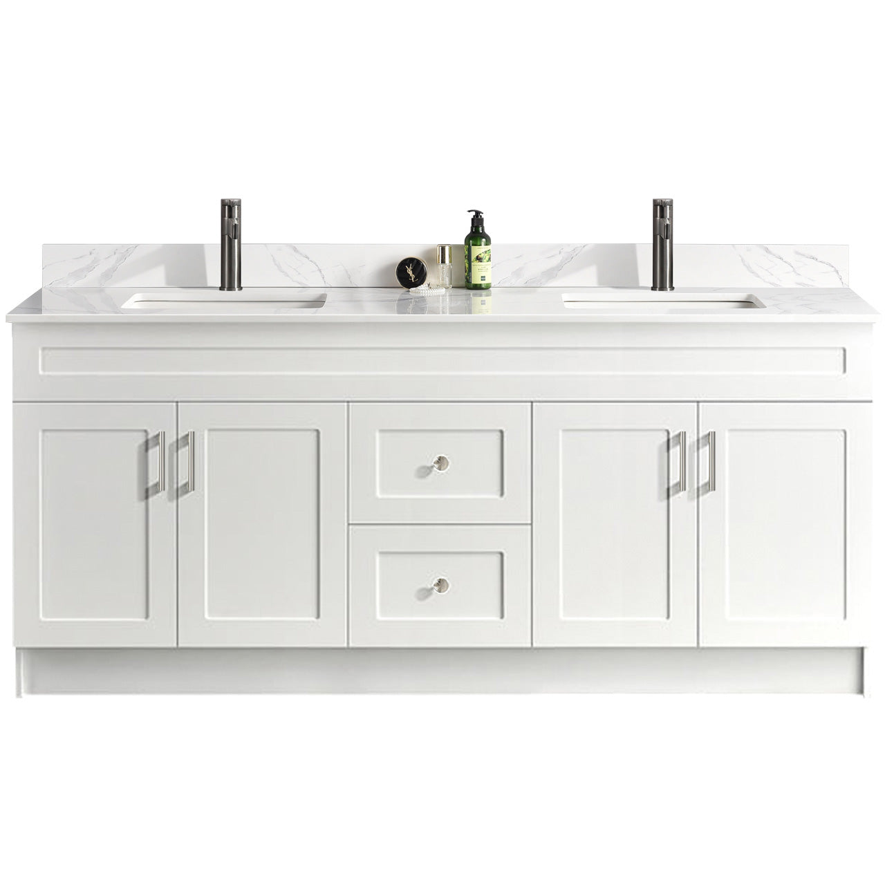 72″ Bathroom Vanity (HDF). Double Sink. Free Standing