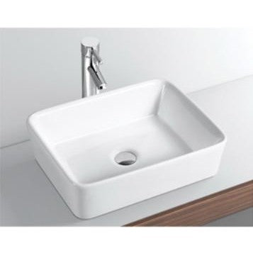 Rectangular Ceramic Vessel Sink – White Finish 8032