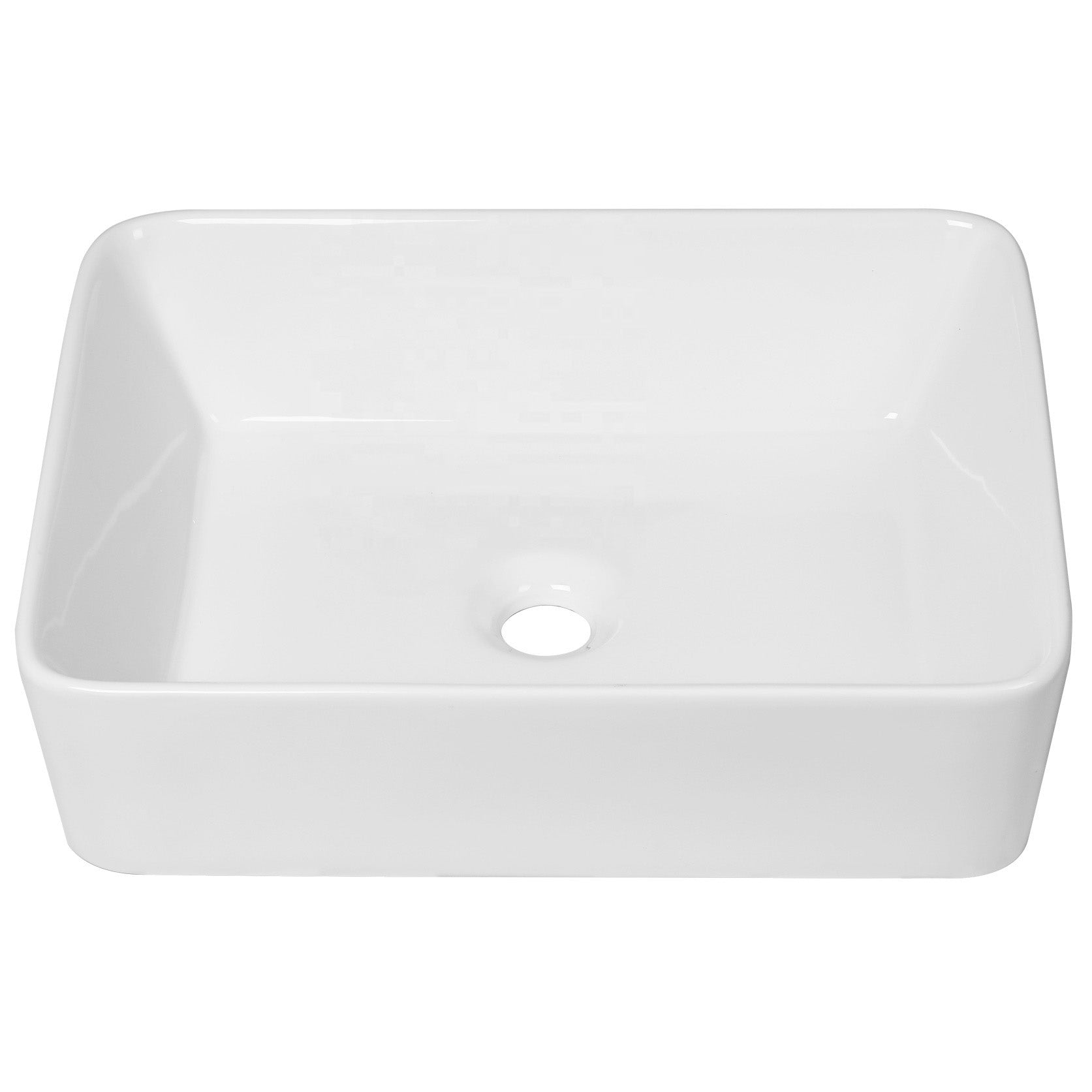 Rectangular Ceramic Vessel Sink – White Finish 8032