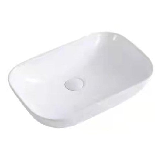 Oval Ceramic Vessel Sink – White Finish 8074B