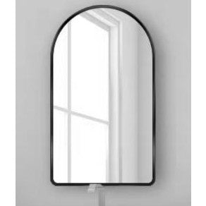 Arch Bathroom Mirror with a Black Metal Frame. 24"x36"