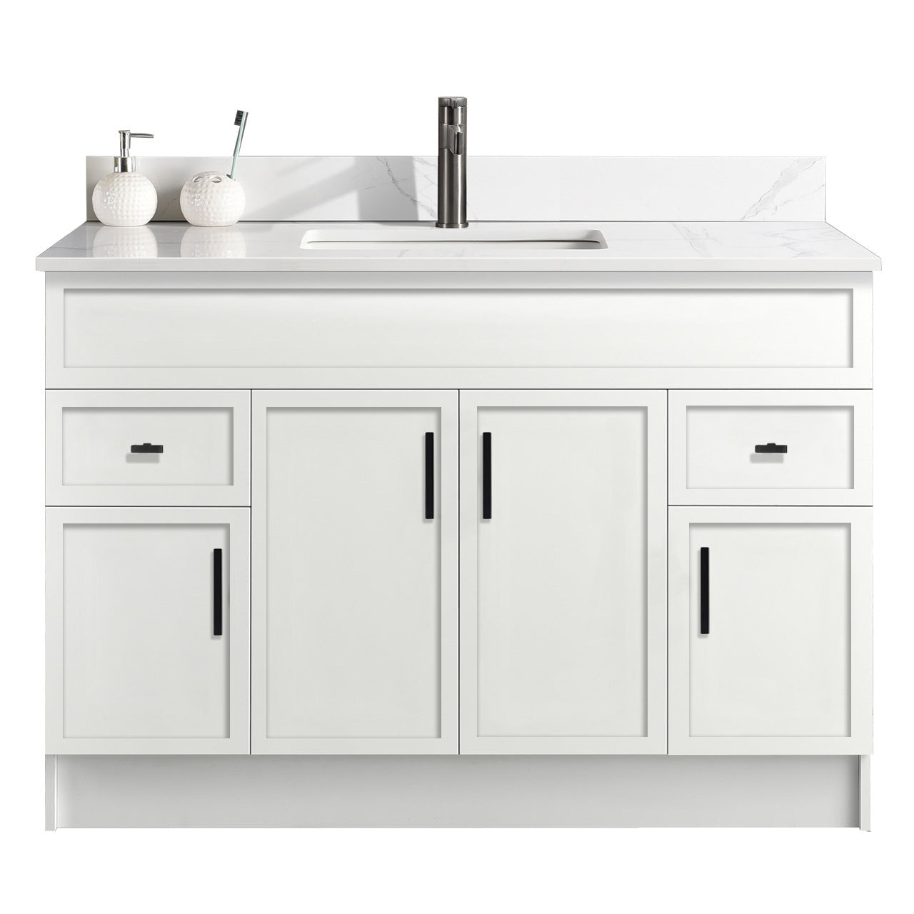 48″ Bathroom Vanity (HDF). Slim Shaker. Free Standing