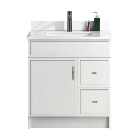 30″ Bathroom Vanity (HDF). Slim Shaker. Free Standing