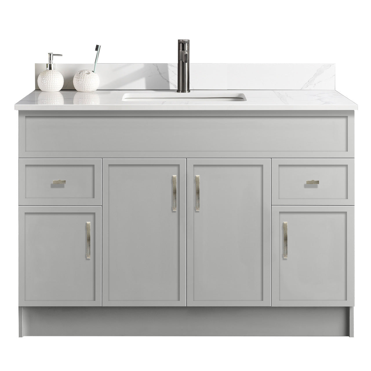 48″ Bathroom Vanity (HDF). Slim Shaker. Free Standing