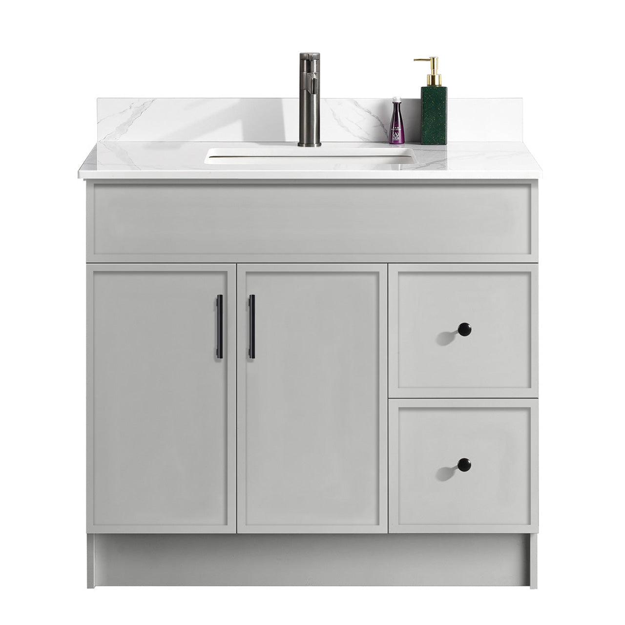 36″ Bathroom Vanity (HDF). Slim Shaker. Free Standing