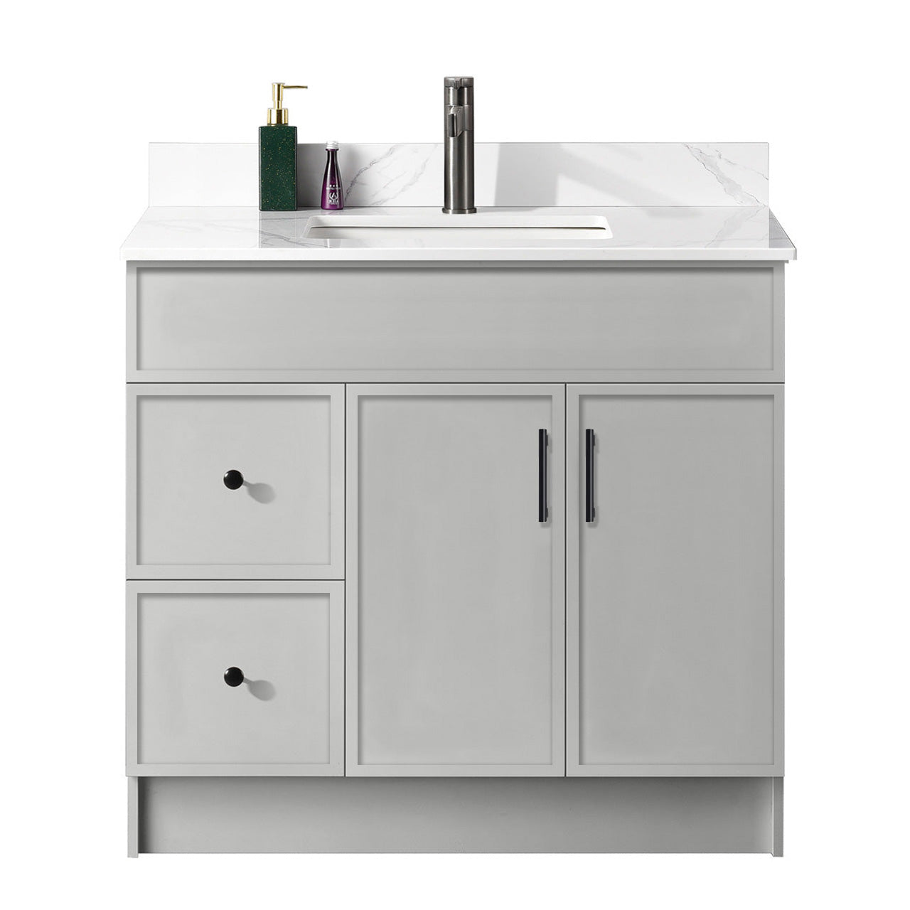 36″ Bathroom Vanity (HDF). Slim Shaker. Free Standing