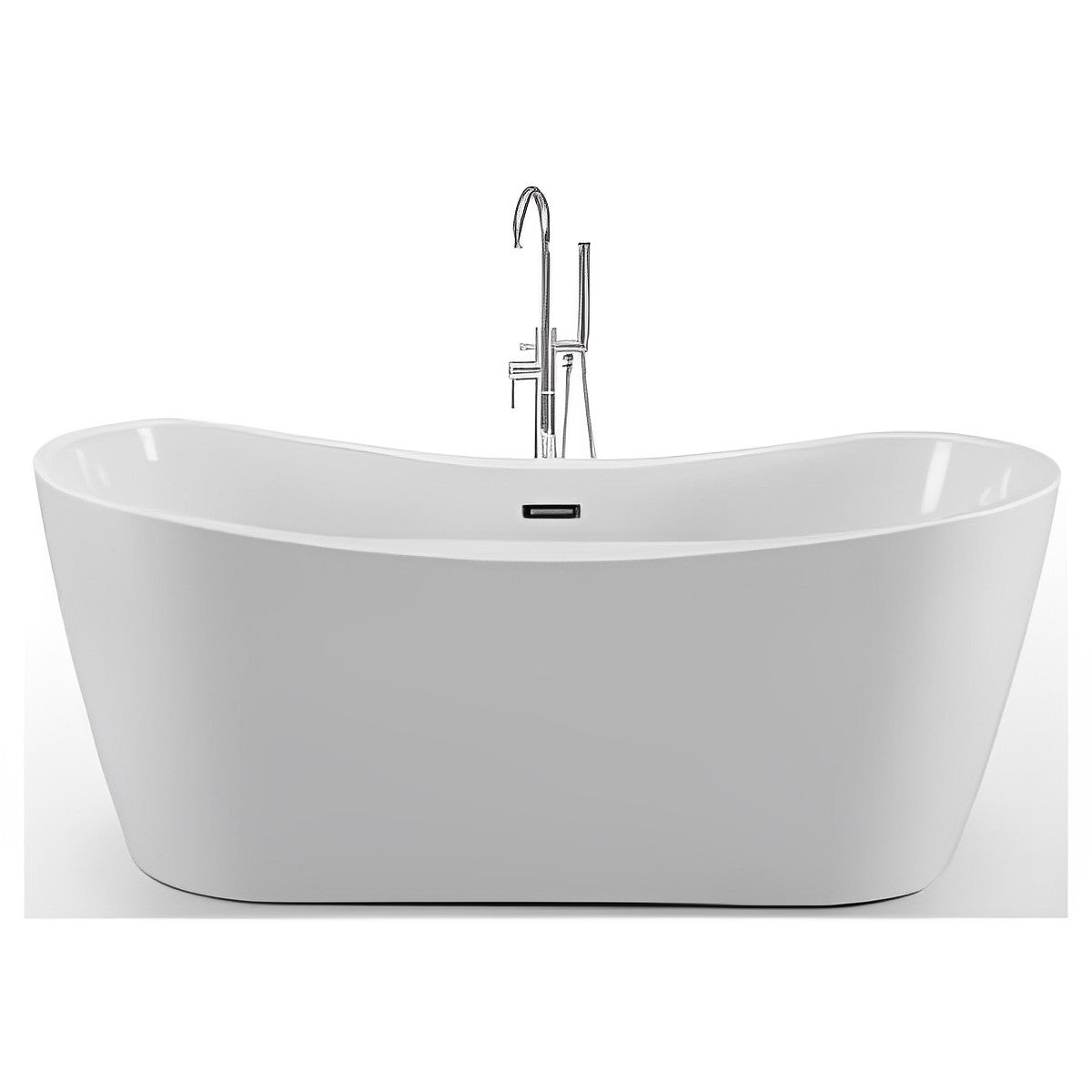 62" Freestanding Tub in White CM-7107