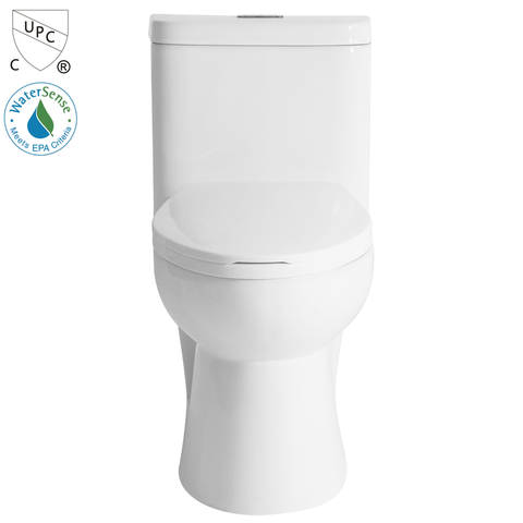 One-Piece Toilet Bowl 2150 – White, High-Efficiency Dual Flush with Soft-Close Seat