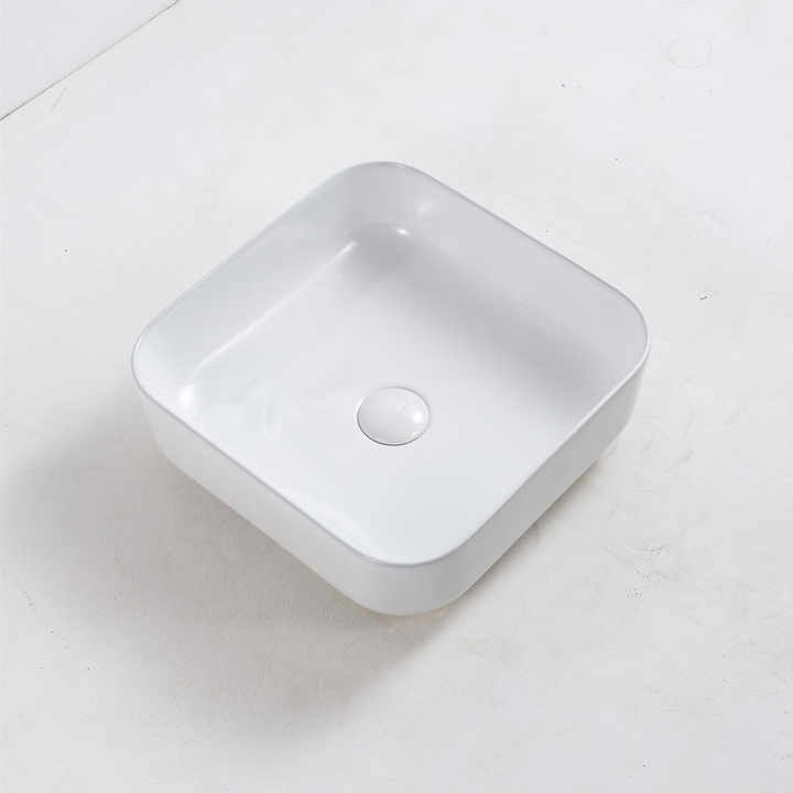 Square Ceramic Vessel Sink – White Finish  2258