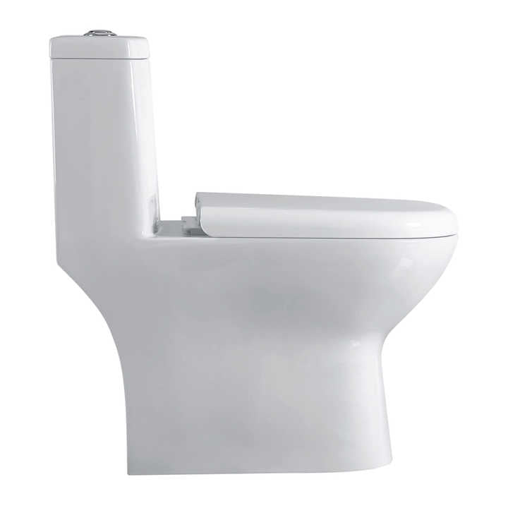 One-Piece Toilet Bowl 1368 – White, High-Efficiency Dual Flush with Soft-Close Seat