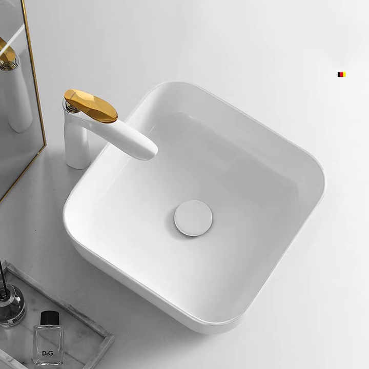 Square Ceramic Vessel Sink – White Finish  2258