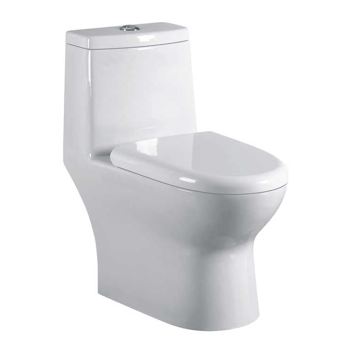 One-Piece Toilet Bowl 1368 – White, High-Efficiency Dual Flush with Soft-Close Seat