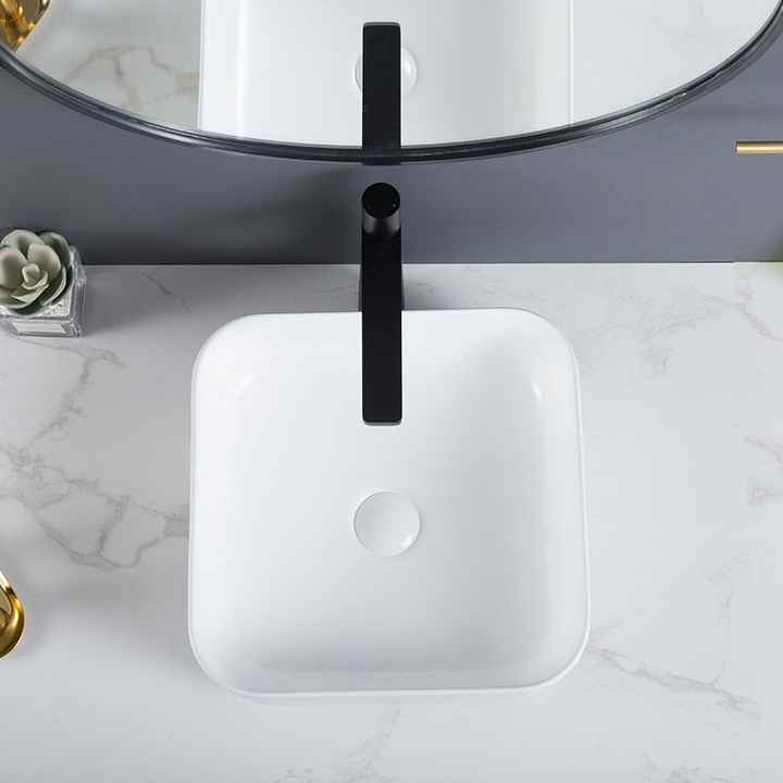 Square Ceramic Vessel Sink – White Finish  2258