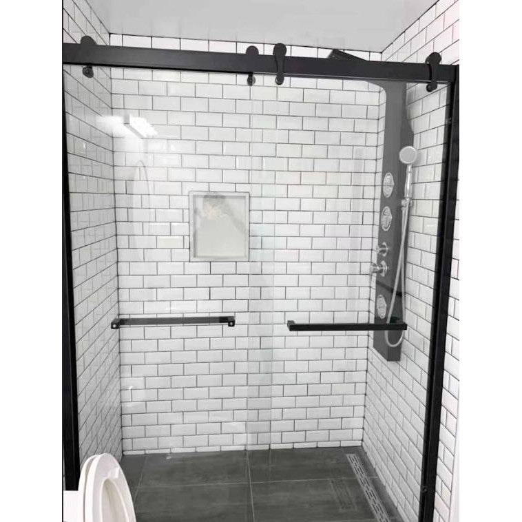 60"W x 77"H Standing Shower Door