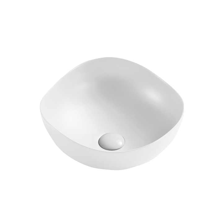 Organic Wavy Ceramic Vessel Sink – White Finish 9675