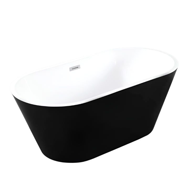 59" Freestanding Tub Black + White CM-7109