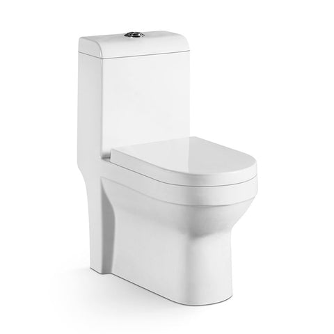 One-Piece Toilet Bowl 2133– White, High-Efficiency Dual Flush with Soft-Close Seat