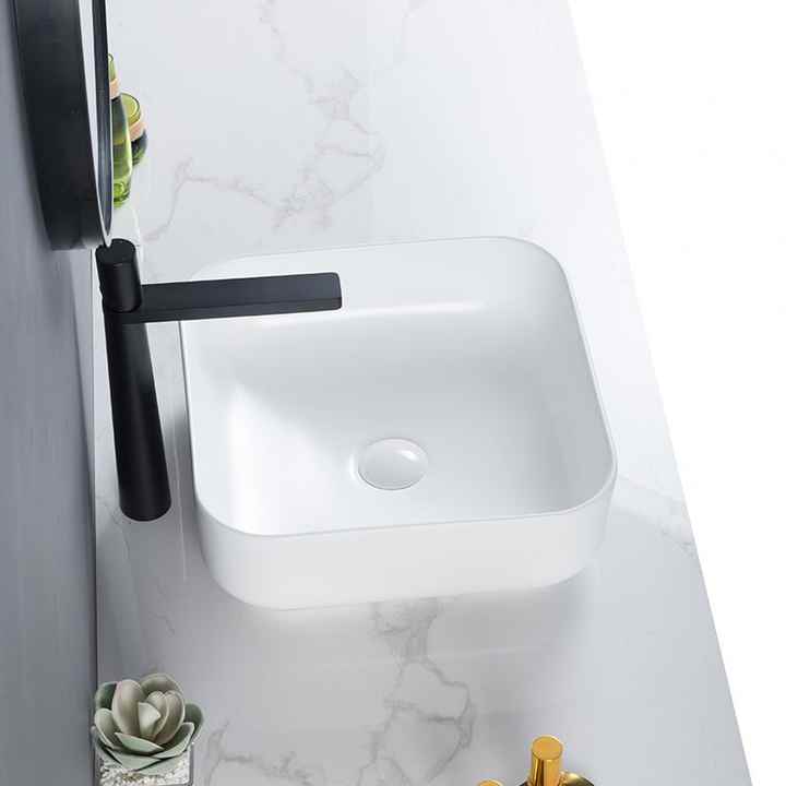 Square Ceramic Vessel Sink – White Finish  2258