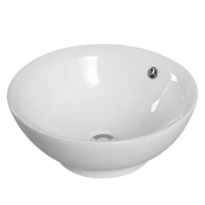 Round Ceramic Vessel Sink – Glossy White Finish 2003