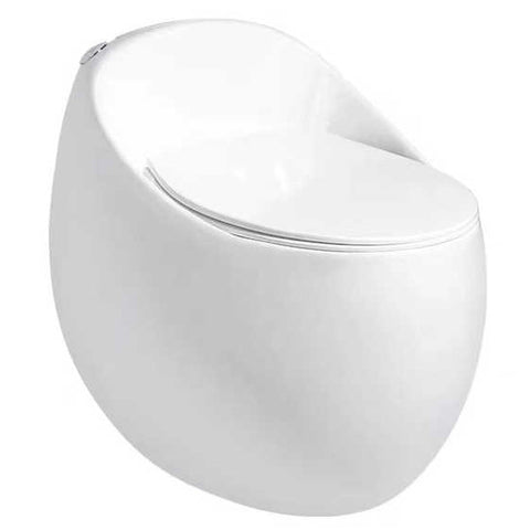 One-Piece Toilet Bowl 3158 – White, High-Efficiency Dual Flush with Soft-Close Seat