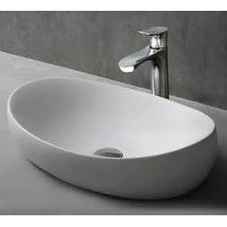 Oval Ceramic Vessel Sink – White Finish K254