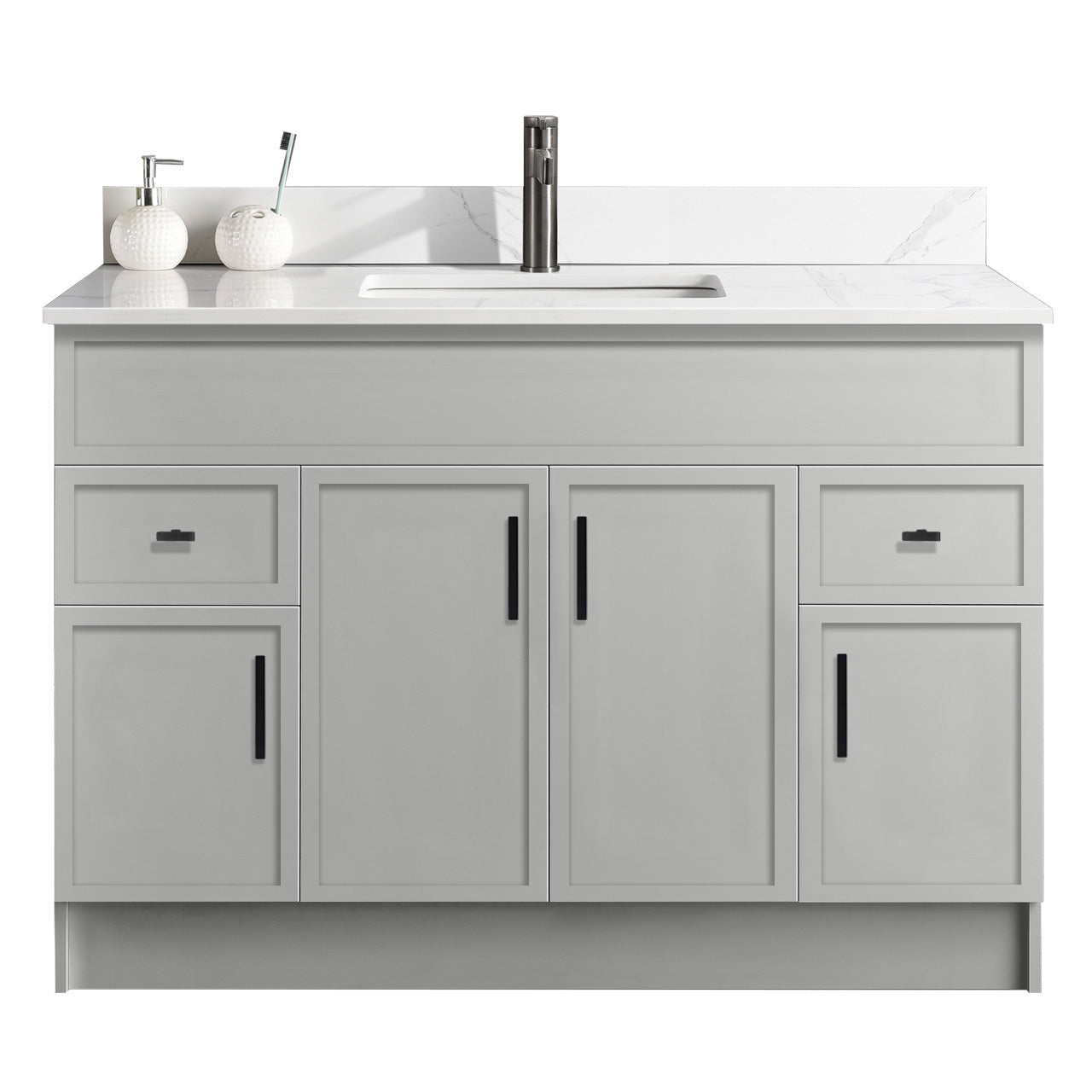 48″ Bathroom Vanity (HDF). Slim Shaker. Free Standing