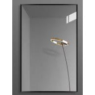 Rectangular Bathroom Mirror with Black Metal Frame