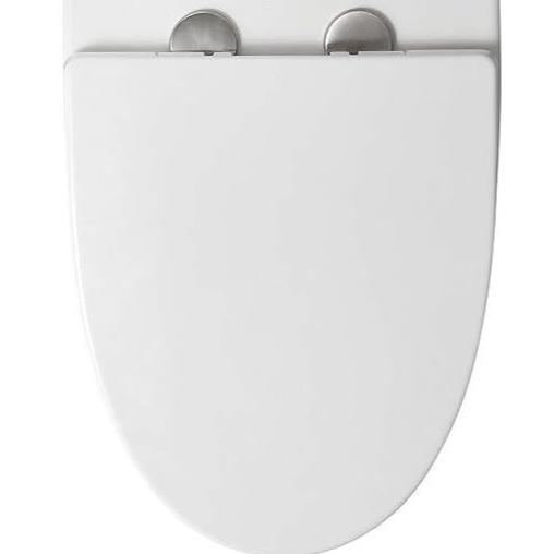 Dual-Flush Elongated One Piece Toilet Bowl - Soft Close Seat with High Efficiency Dual Flush in White - Hbdepot