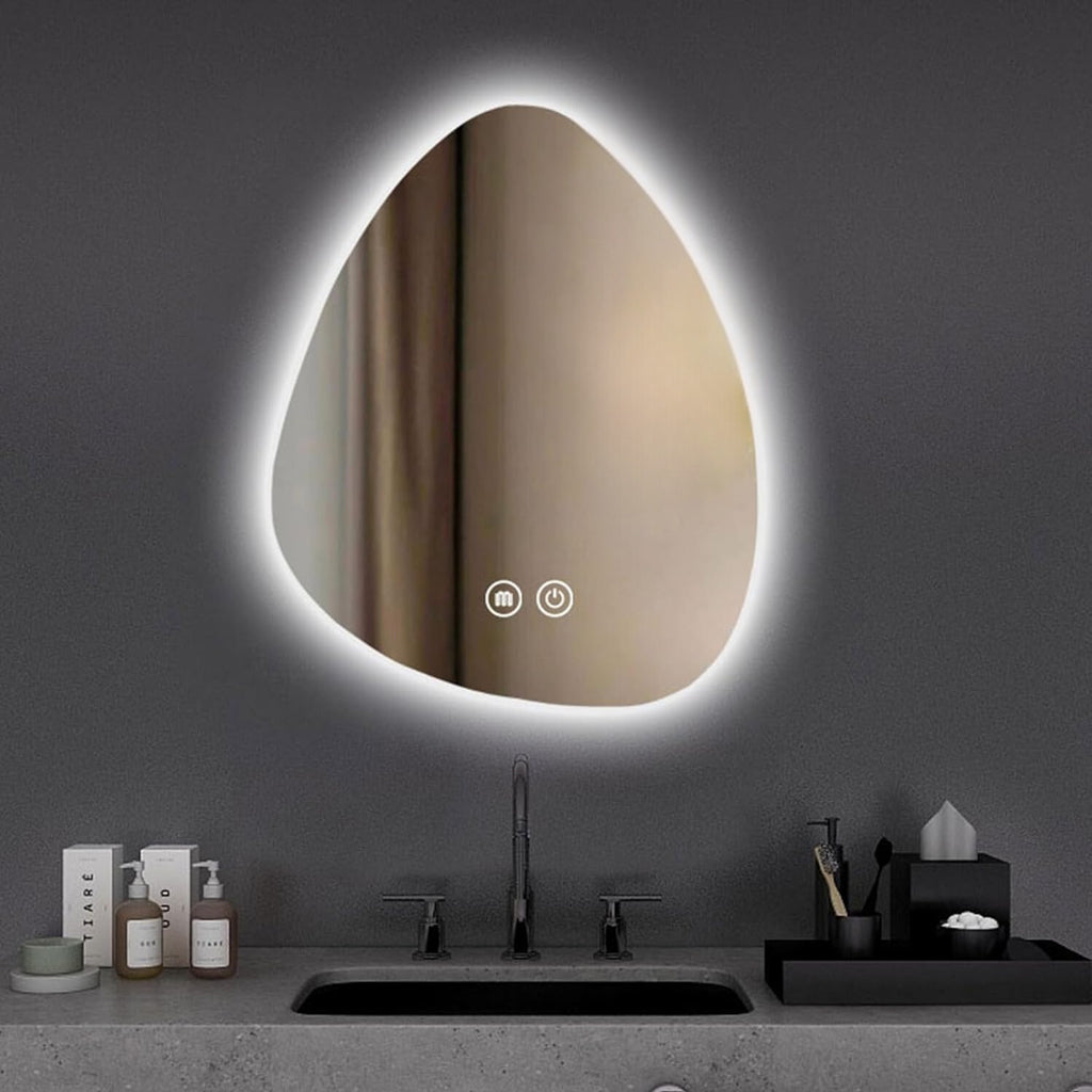 Pure Bath Anti-Foggy LED Waterdrop Frame Mirror 28"x34"